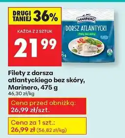 Biedronka Filety z dorsza atlantyckiego bez skóry Marinero , 475 g oferta