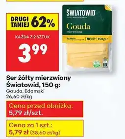 Biedronka Ser żółty mierzwiowy Światowid, 150 g oferta