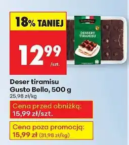 Biedronka Deser tiramisu Gusto Bello 500 g oferta