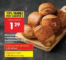 Biedronka Mini ciastko z nadzieniem budyniowym, 35 g oferta