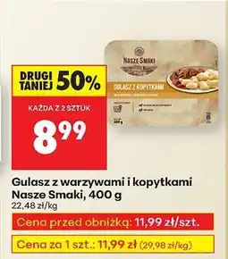 Biedronka Gulasz z warzywami i kopytkami Nasze Smaki, 400 g oferta