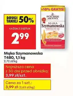 Biedronka Mąka Szymanowska T480, 1,1 kg oferta