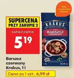 Biedronka Barszcz czerwony Krakus 1l oferta