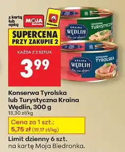 Biedronka Konserwa Tyrolska lub Turystyczna Kraina Wędlin, 300 g oferta