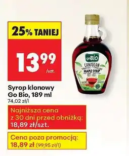 Biedronka Syrop klonowy Go Bio, 189 ml oferta