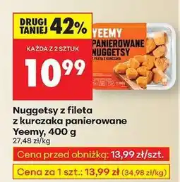 Biedronka Nuggetsy z fileta z kurczaka panierowane Yeemy, 400 g oferta