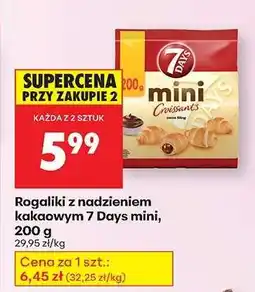 Biedronka Rogaliki z nadzieniem kakaowym 7 Days mini, 200 g oferta