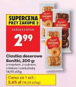 Biedronka Ciastka deserowe Bonitki, 200 g oferta