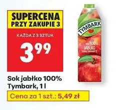 Biedronka Sok jabłko 100% Tymbark, 1 l oferta