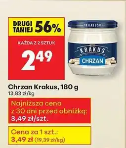 Biedronka Chrzan Krakus , 180 g oferta