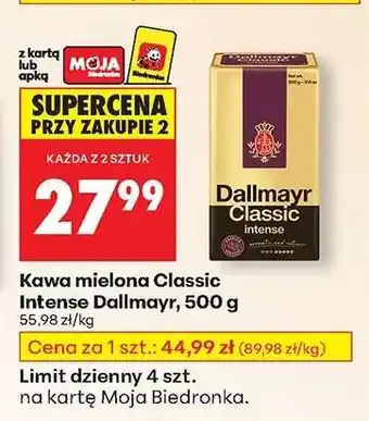Biedronka Kawa mielona Classic Intense Dallmayr, 500 g oferta