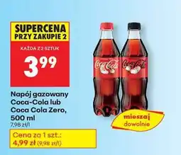 Biedronka Napój gazowany Coca-Cola lub Coca-Cola Zero, 500 ml oferta