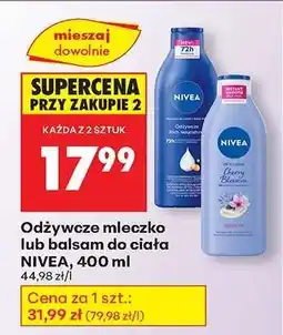 Biedronka Odżywcze mleczko lub balsam do ciała NIVEA, 400 ml oferta