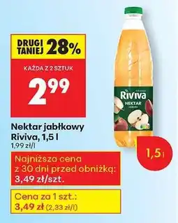 Biedronka Nektar jabłkowy Riviva, 1,5 l oferta