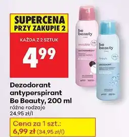 Biedronka Dezodorant antyperspirant Be Beauty, 200 ml oferta