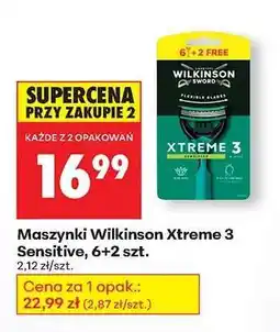 Biedronka Maszynki Wilkinson Xtreme 3 Sensitive, 6+2 szt oferta