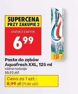 Biedronka Pasta do zębów Aquafresh XXL, 125 ml oferta