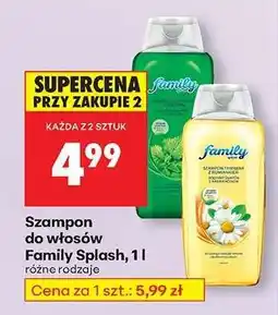 Biedronka Szampon do włosów Family Splash, 1 l oferta