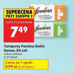 Biedronka Tampony Femina Satin Sense, 24 szt oferta