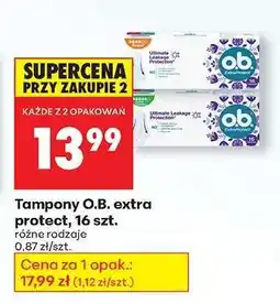 Biedronka Tampony O.B. extra protect, 16 szt oferta