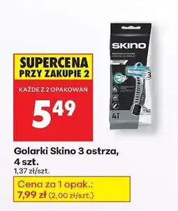 Biedronka Golarki Skino 3 ostrza , 4 szt oferta