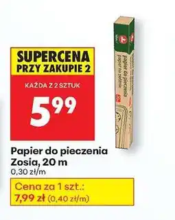 Biedronka Papier do pieczenia Zosia, 20 m oferta