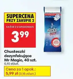 Biedronka Chusteczki dezynfekujące Mr Magic 40 szt oferta