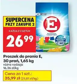 Biedronka Proszek do prania E, 30 prań, 1,65 kg oferta