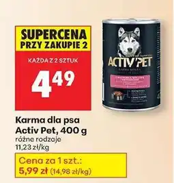 Biedronka Karma dla psa Activ Pet, 400 g oferta