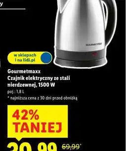 Lidl Czajnik elektryczny ze stali nierdzewnej oferta