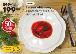 Biedronka LUBIANA Zestaw obiadowy z porcelany dla 6 os. Naomi oferta
