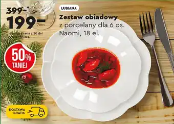 LUBIANA Zestaw obiadowy z porcelany dla 6 os. Naomi