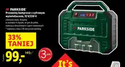 Lidl PARKSIDE Przenośny kompresor z cyfrowym wyświetlaczem oferta