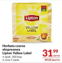 Makro Herbata czarna ekspresowa Lipton Yellow Label oferta