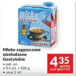 Makro Mleko zagęszczone niesłodzone Gostyńskie oferta