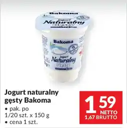 Makro Jogurt naturalny gęsty Bakoma oferta