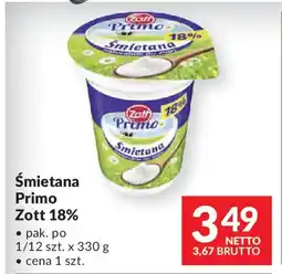 Makro Śmietana Primo Zott 18% oferta