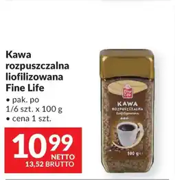 Makro Kawa rozpuszczalna liofilizowana Fine Life oferta