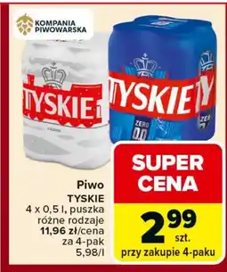 Carrefour Piwo Tyskie oferta