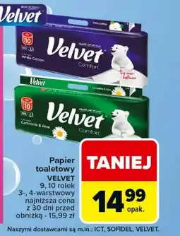 Carrefour Papier toaletowy Velvet oferta