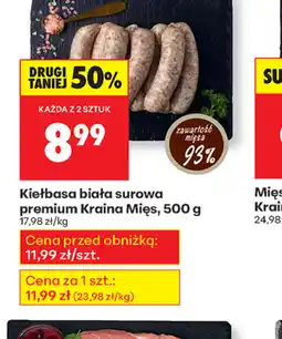 Biedronka Kiełbasa biała surowa oferta