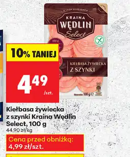 Biedronka Kiełbasa żywiecka z szynki Kraina Wędlin Select oferta