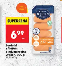 Biedronka Serdelki z filetem z indyka Kraina Wędlin oferta