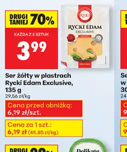 Biedronka Ser żółty w plastrach Rycki Edam Exclusive oferta