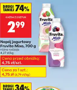 Biedronka Napój jogurtowy Fruvita Mixo oferta