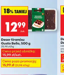 Biedronka Deser tiramisu oferta