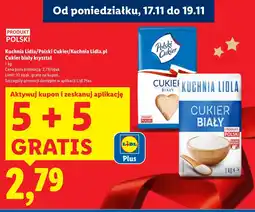 Lidl Cukier biały kryształ 5+5 GRATIS Kuchnia Lidla oferta