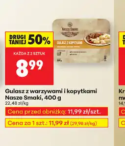 Biedronka Gulasz z warzywami i kopytkami oferta