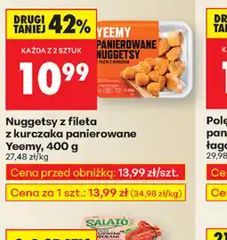 Biedronka Nuggetsy z fileta z kurczaka panierowane Yeemy oferta