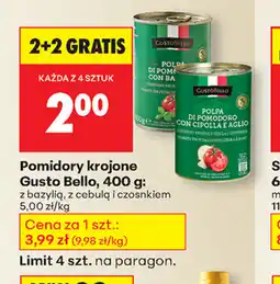 Biedronka Pomidory krojone Gusto Bello oferta